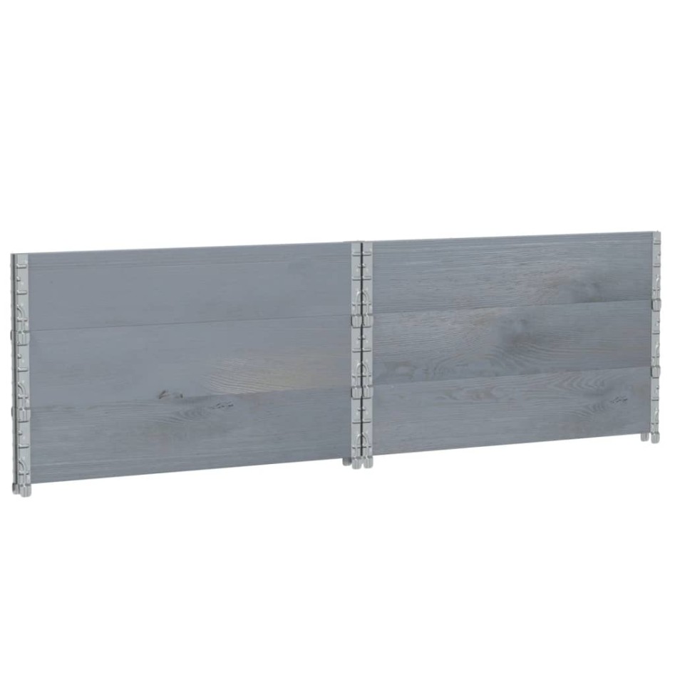 Jardinera de madera maciza de pino gris 100x100