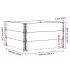 Jardinera de madera maciza de pino 100x100