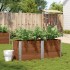 Jardinera de madera maciza de pino marrón 150x50