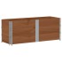Jardinera de madera maciza de pino marrón 150x50