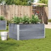 Jardinera de madera maciza de pino gris 120x80 cm