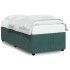 Estructura de cama sin colchón terciopelo verde oscuro