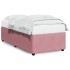 Estructura de cama sin colchón terciopelo rosa 90x200