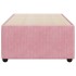 Estructura de cama sin colchón terciopelo rosa 90x200