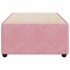Estructura de cama sin colchón terciopelo rosa 100x200
