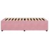 Estructura de cama sin colchón terciopelo rosa 100x200