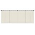 Cenador con cortinas acero color crema 6x3