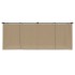 Cenador con cortinas acero taupe 6x3