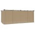 Cenador con cortinas acero taupe 6x3