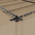 Cenador con cortinas acero taupe 6x3
