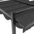 Cenador de jardín con techo retráctil aluminio antracita 3x3