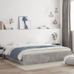 Cama con cajones madera ingeniería gris hormigón 180x200 cm