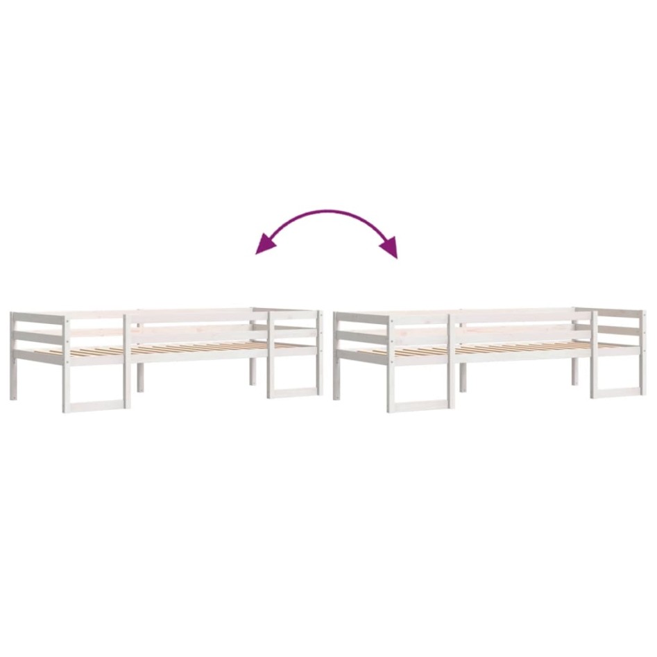 Estructura de cama para niños madera de pino blanco 80x200