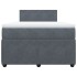 Cama box spring con colchón terciopelo gris oscuro 120x190