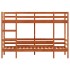 Litera de madera maciza de pino marrón cera 80x200