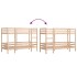 Litera de madera maciza de pino 80x200