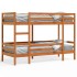 Litera de madera maciza de pino marrón cera 90x200