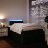 Cama box spring con colchón terciopelo verde oscuro 120x200