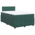 Cama box spring con colchón terciopelo verde oscuro 120x200