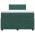 Cama box spring con colchón terciopelo verde oscuro 120x200