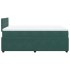 Cama box spring con colchón terciopelo verde oscuro 120x200