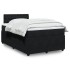Cama box spring con colchón terciopelo negro 120x200