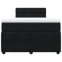 Cama box spring con colchón terciopelo negro 120x200