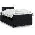 Cama box spring con colchón terciopelo negro 120x200