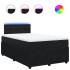 Cama box spring con colchón terciopelo negro 120x200