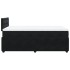 Cama box spring con colchón terciopelo negro 120x200