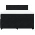 Cama box spring con colchón terciopelo negro 140x190