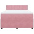 Cama box spring con colchón terciopelo rosa 140x190