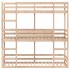 Litera triple de madera maciza de pino 90x200