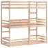 Litera triple de madera maciza de pino 90x200