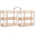 Litera triple de madera maciza de pino 90x200