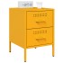 Mesitas de noche 2 uds acero amarillo mostaza 36x39x50,5