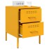 Mesitas de noche 2 uds acero amarillo mostaza 36x39x50,5