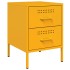 Mesitas de noche 2 uds acero amarillo mostaza 36x39x50,5