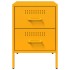 Mesitas de noche 2 uds acero amarillo mostaza 36x39x50,5
