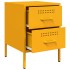 Mesitas de noche 2 uds acero amarillo mostaza 36x39x50,5