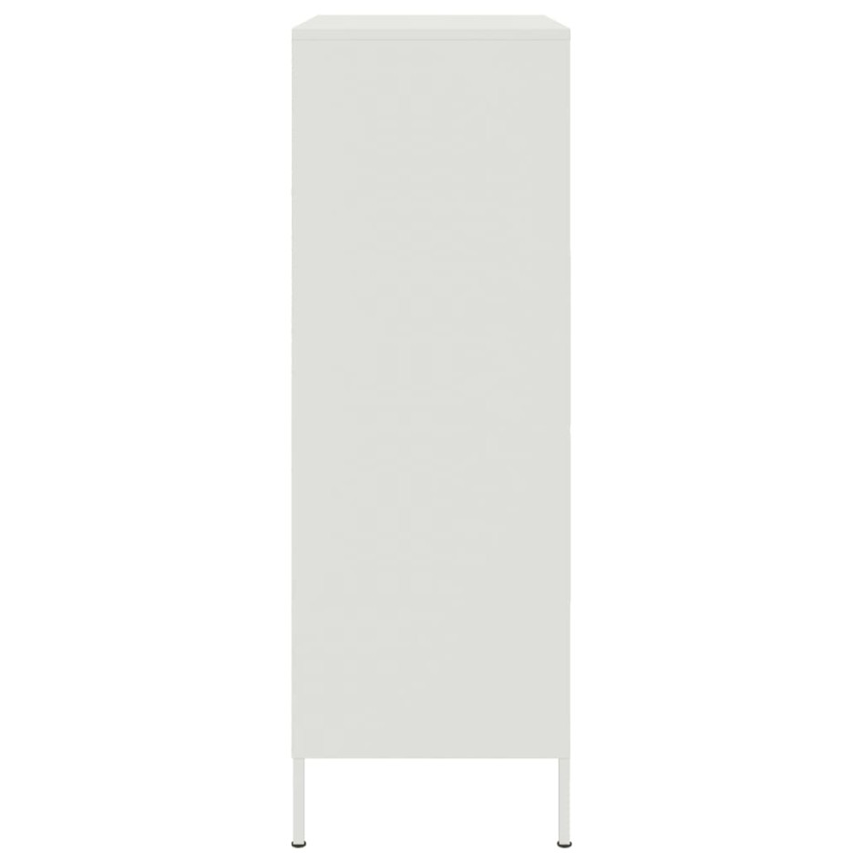 Aparador de acero blanco 68x39x113
