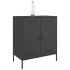 Aparador de acero negro 68x39x79