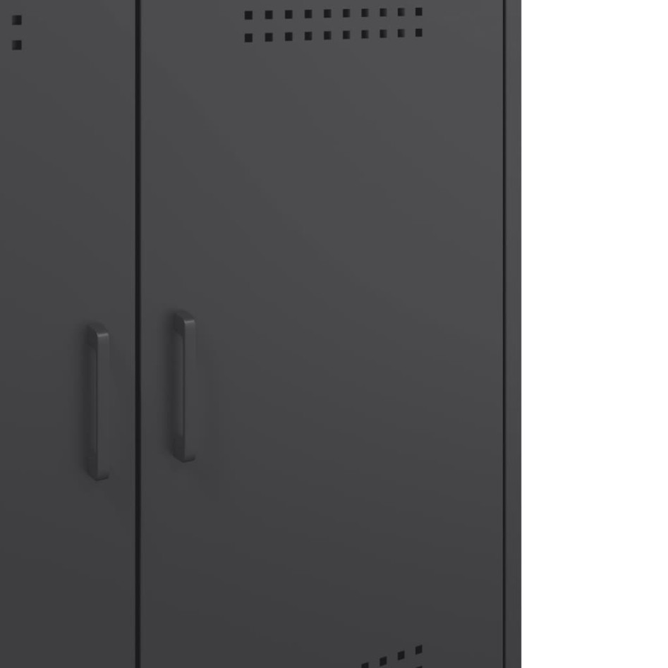 Aparador de acero negro 68x39x79