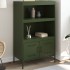 Aparador de acero verde oliva 68x39x113