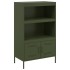 Aparador de acero verde oliva 68x39x113
