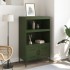 Aparador de acero verde oliva 68x39x113