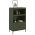 Aparador de acero verde oliva 68x39x113