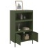 Aparador de acero verde oliva 68x39x113