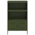 Aparador de acero verde oliva 68x39x113