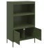 Aparador de acero verde oliva 68x39x113